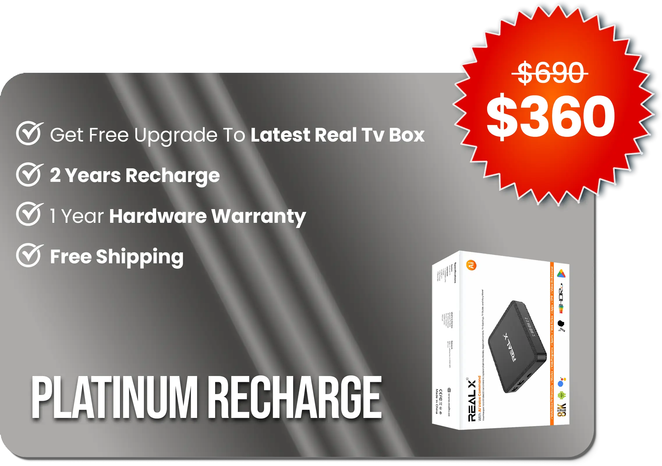 Platinum Recharge Real Tv