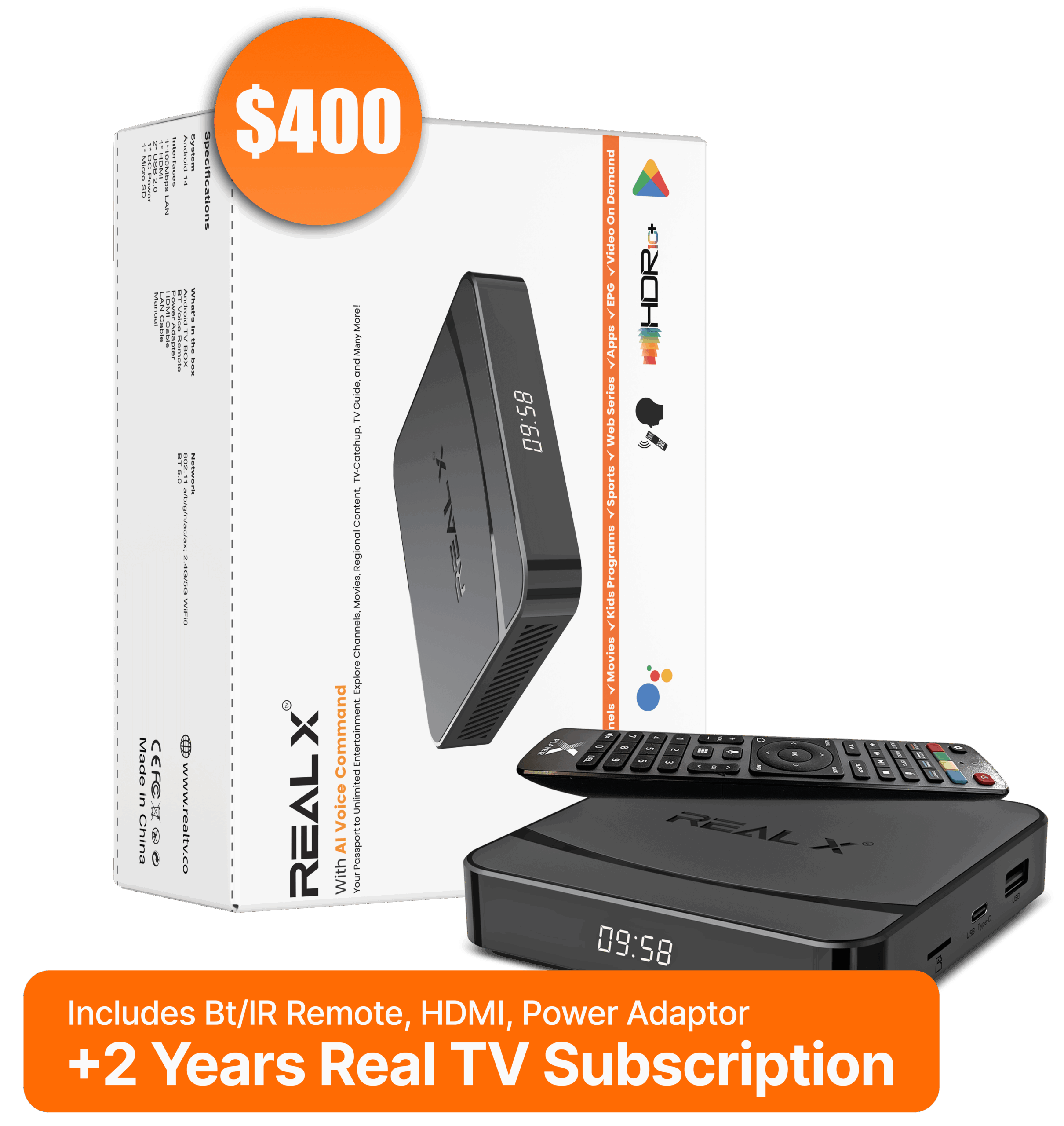 RealX IPTV box package