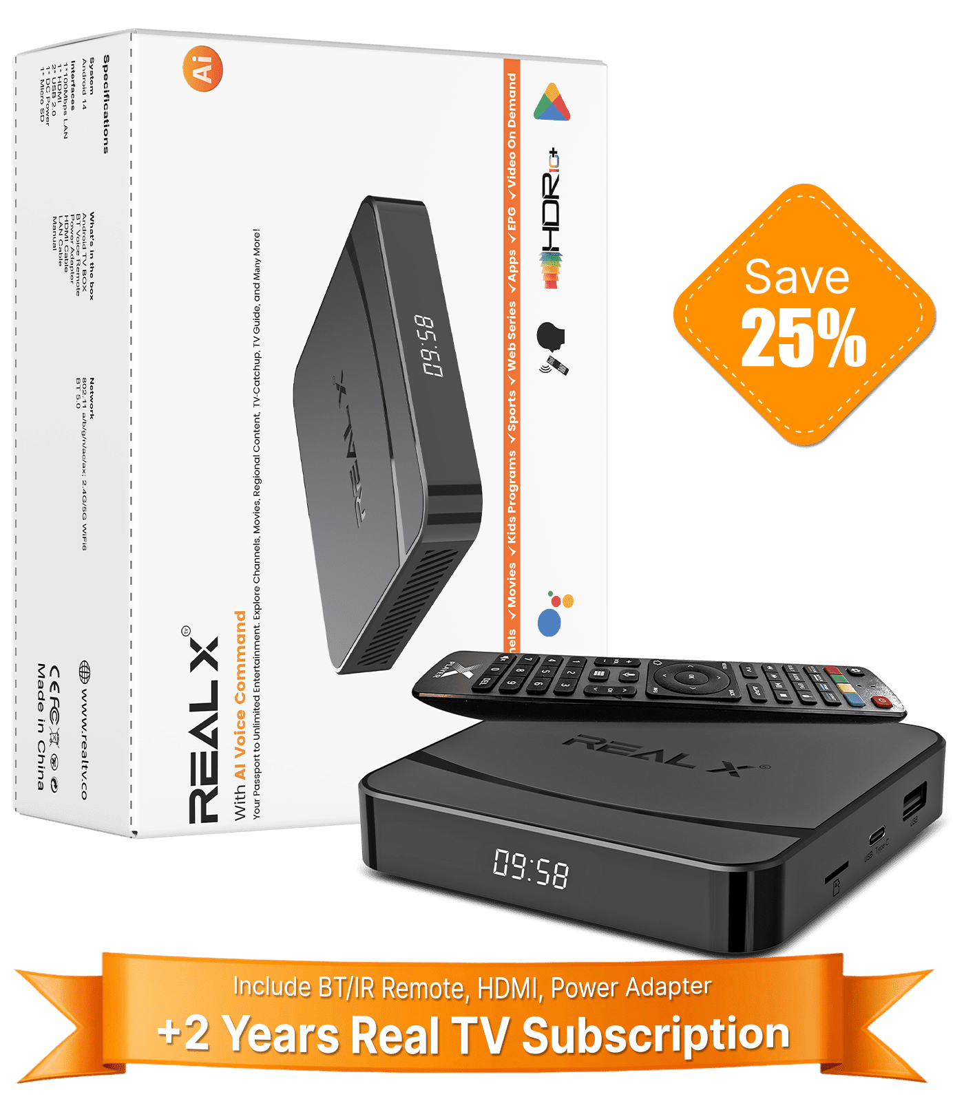 RealX STB Packging box with Offer