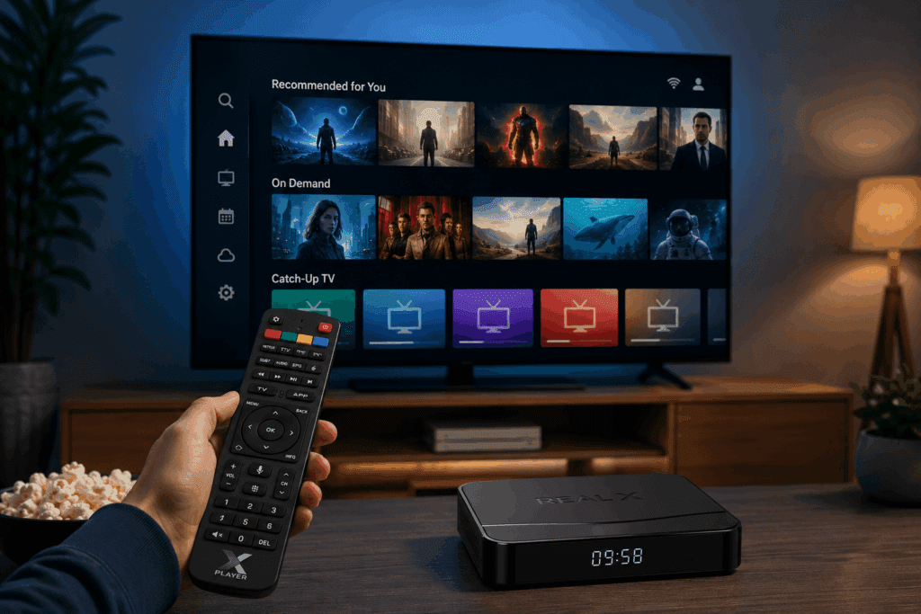 Real X IPTV box with advanced streaming features